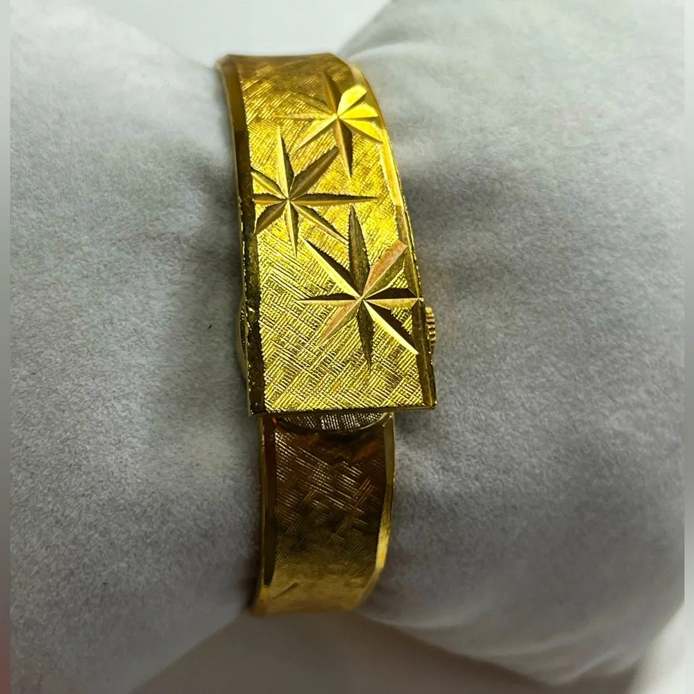 Lucerne 3 STARS Gold Bracelet/Bangle Watch ladies mechanical Swiss. - Picture 3 of 13
